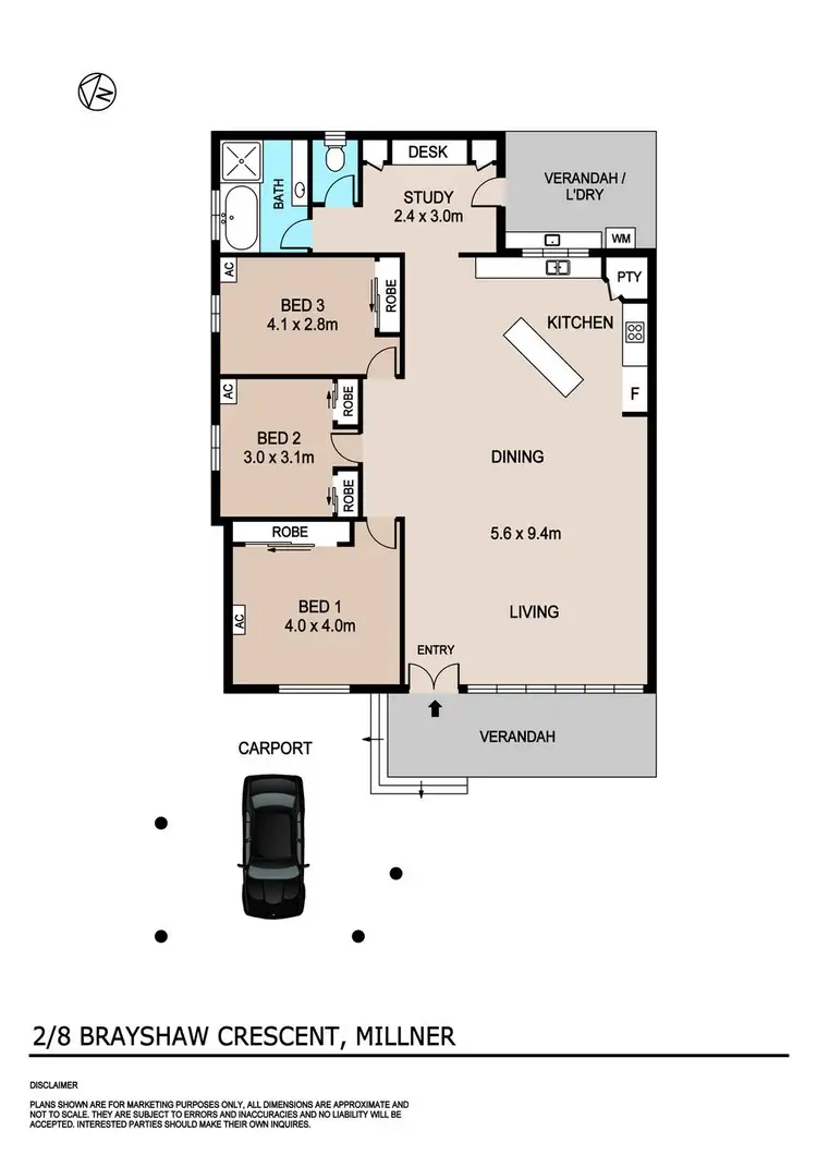 Floorplan of Homely other listing, 2/8 Brayshaw Crescent, Millner NT 810