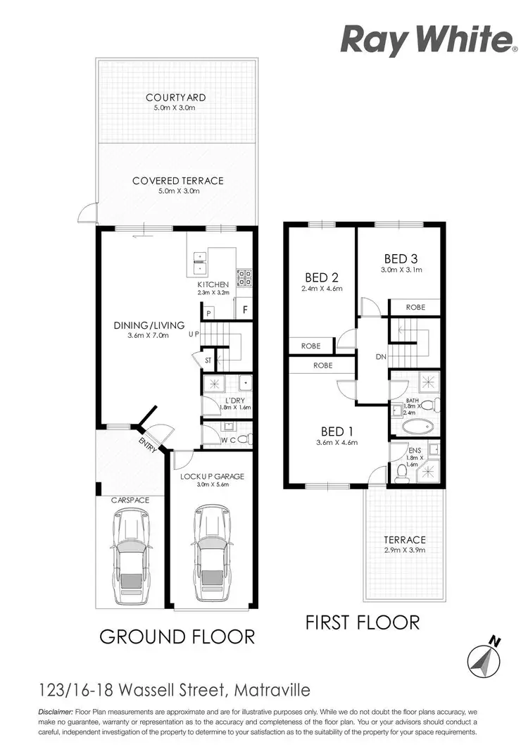 Floorplan of Homely townhouse listing, 123/16-18 Wassell Street, Matraville NSW 2036