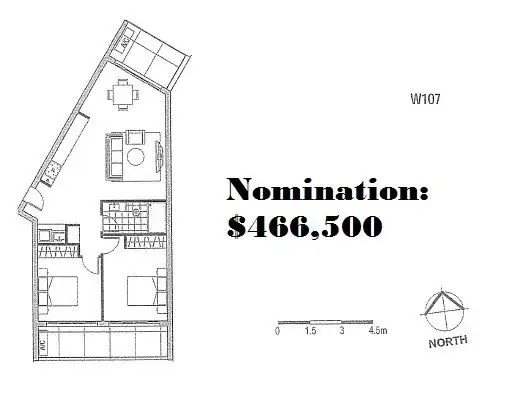 Floorplan of Homely apartment listing, 107/1213 Centre Road, Oakleigh South VIC 3167