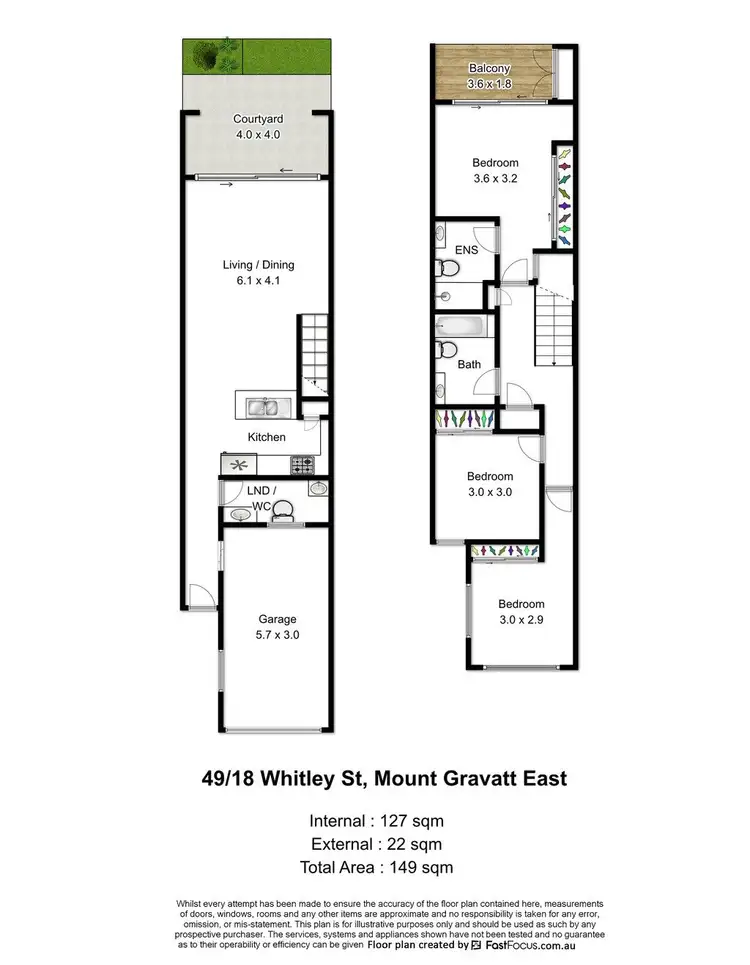 Floorplan of Homely townhouse listing, 49/18 Whitley Street, Mount Gravatt East QLD 4122