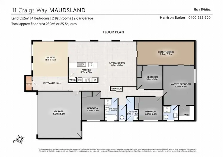 Floorplan of Homely house listing, 11 Craigs Way, Maudsland QLD 4210