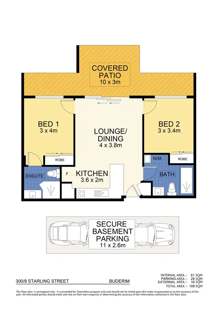 Floorplan of Homely unit listing, 300/8 Starling Street, Buderim QLD 4556