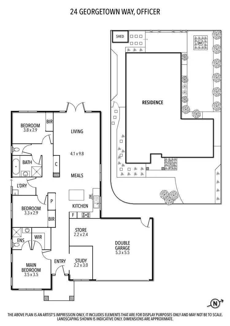 Floorplan of Homely house listing, 24 Georgetown Way, Officer VIC 3809