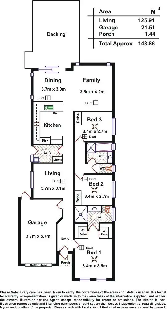 Floorplan of Homely house listing, 7 Marcona Road, Munno Para West SA 5115