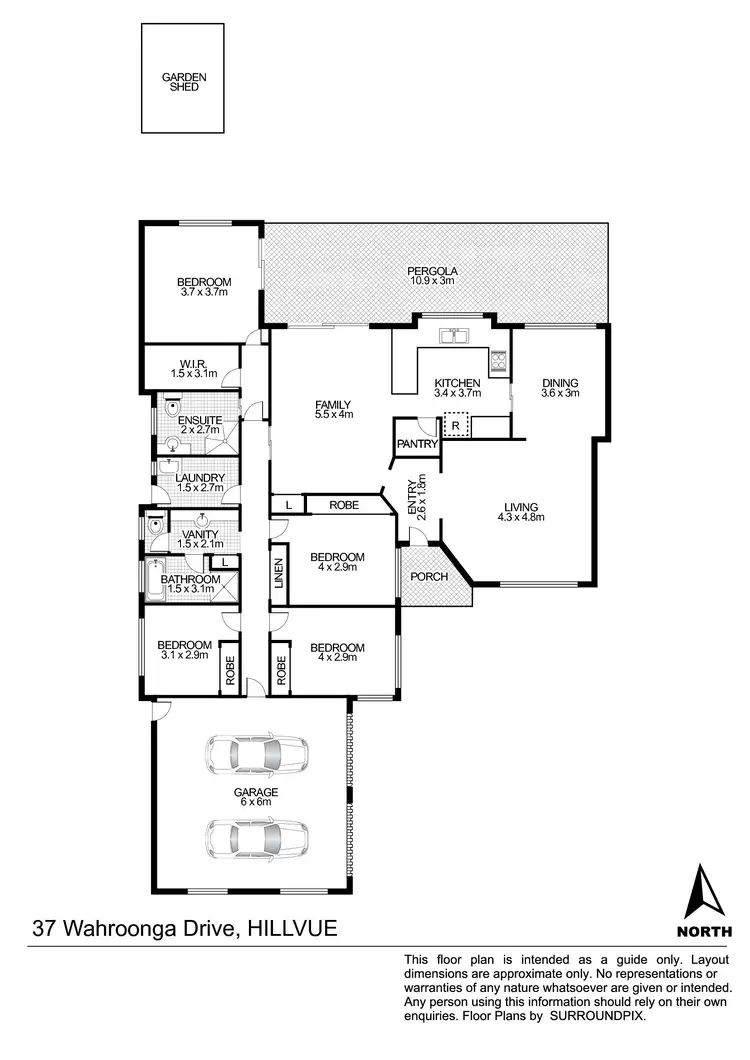 Floorplan of Homely house listing, 37 Wahroonga Drive, Tamworth NSW 2340