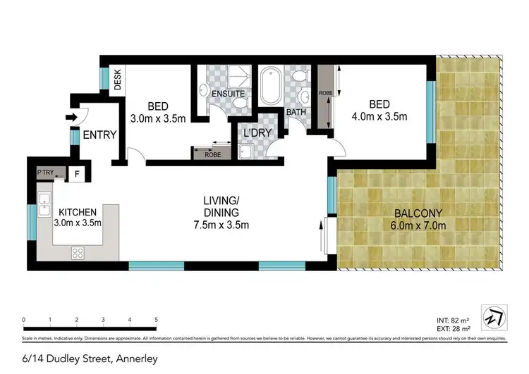 Floorplan of Homely unit listing, 6/14 Dudley Street, Annerley QLD 4103