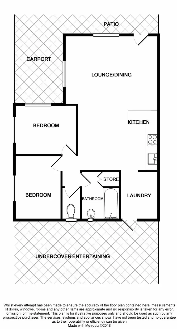 Floorplan of Homely unit listing, 2/71 Albany Road, Pimlico QLD 4812