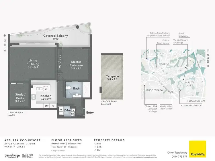 Floorplan of Homely apartment listing, 29/28 Castello Circuit, Varsity Lakes QLD 4227