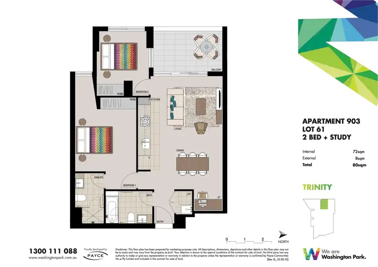 Floorplan of Homely apartment listing, 903/11A Washington Avenue, Riverwood NSW 2210