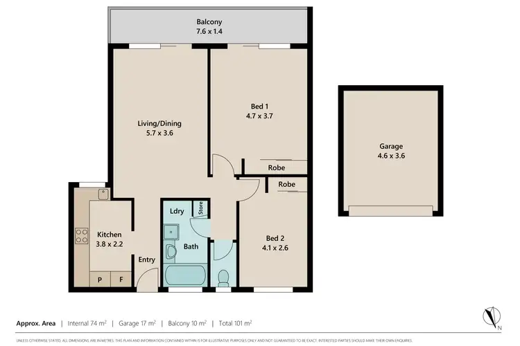 Floorplan of Homely apartment listing, 3/311 Boundary Street, West End QLD 4101