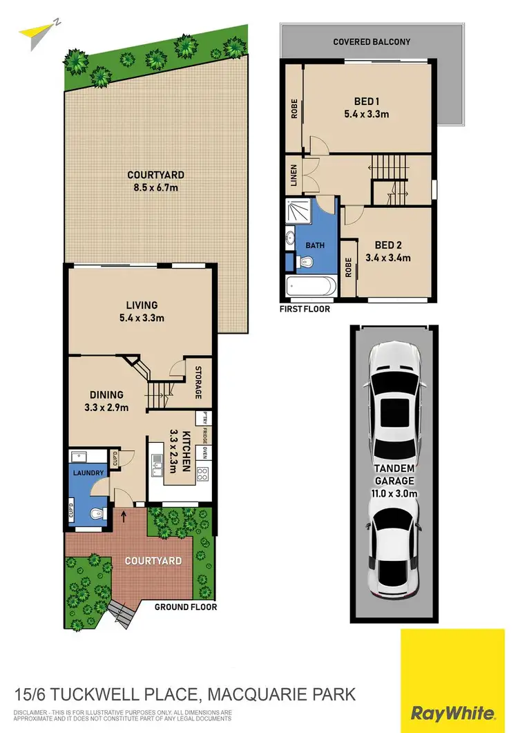 Floorplan of Homely townhouse listing, 15/6 Tuckwell Place, Macquarie Park NSW 2113