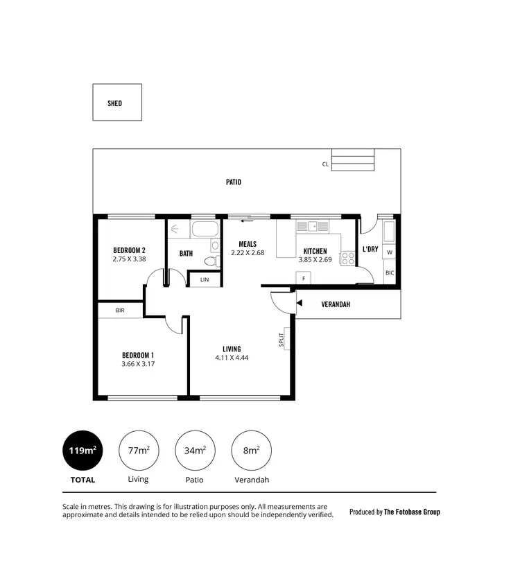 Floorplan of Homely unit listing, 4/20 Riddell Road, Holden Hill SA 5088