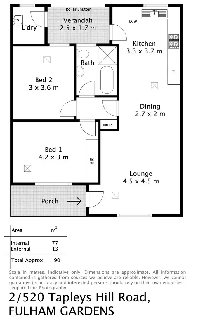 Floorplan of Homely unit listing, 2/520 Tapleys Hill Road, Fulham Gardens SA 5024