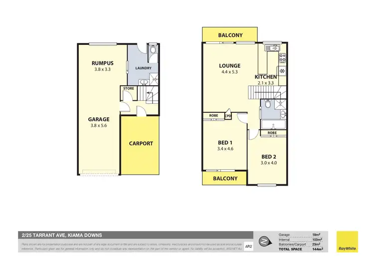 Floorplan of Homely townhouse listing, 2/25 Tarrant Avenue, Kiama Downs NSW 2533