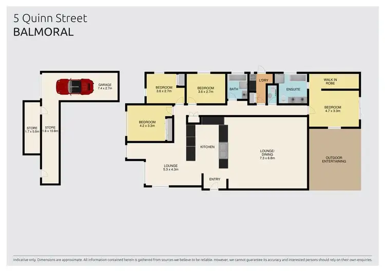 Floorplan of Homely house listing, 5 Quinn Street, Balmoral QLD 4171