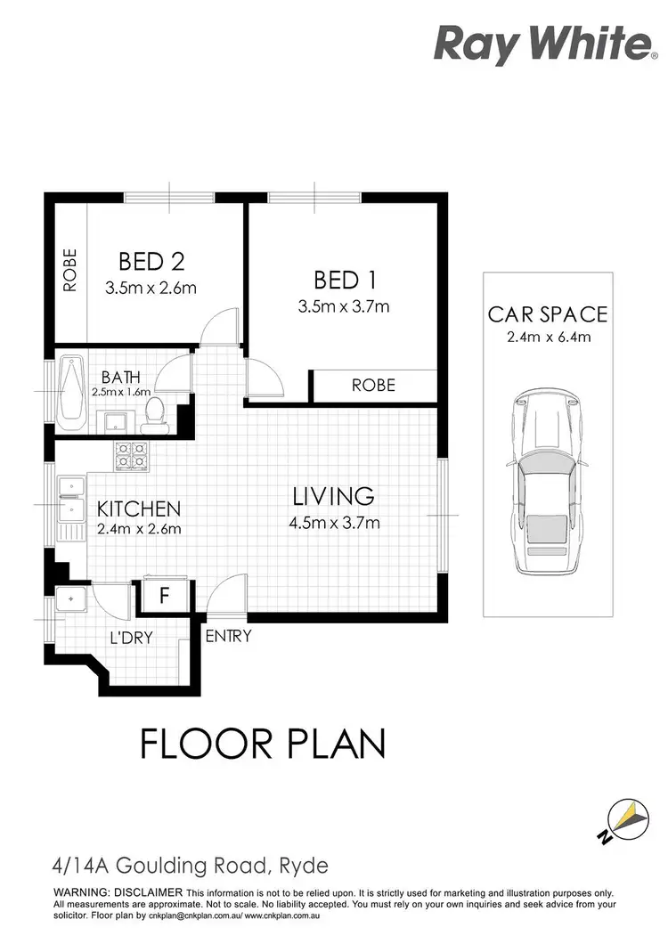 Floorplan of Homely apartment listing, 4/14A Goulding Road, Ryde NSW 2112