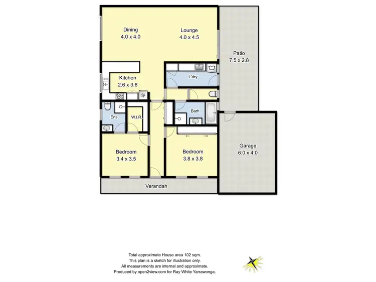 Floorplan of Homely house listing, 2/12 Wing Crescent, Mulwala NSW 2647