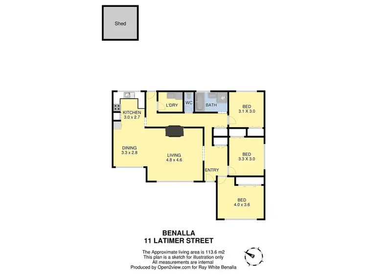 Floorplan of Homely house listing, 11 Latimer Street, Benalla VIC 3672