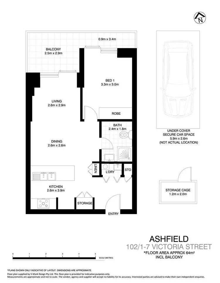 Floorplan of Homely apartment listing, 102/1-7 Victoria Street, Ashfield NSW 2131