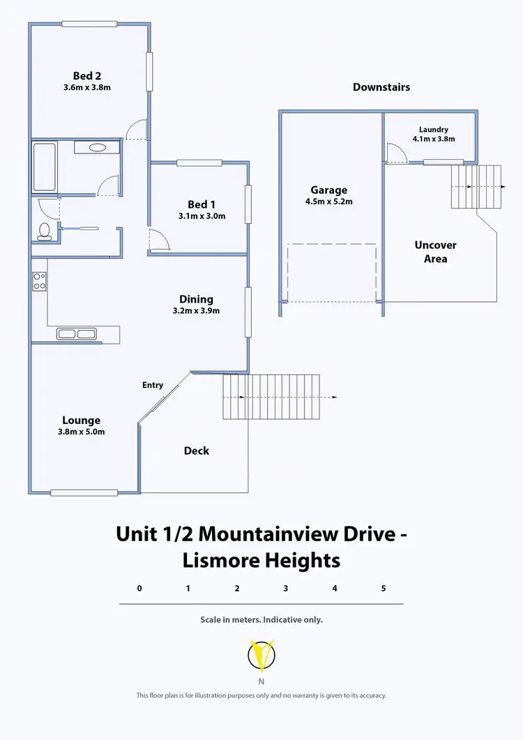 Floorplan of Homely townhouse listing, Unit 1/2 Mountain View Drive, Goonellabah NSW 2480