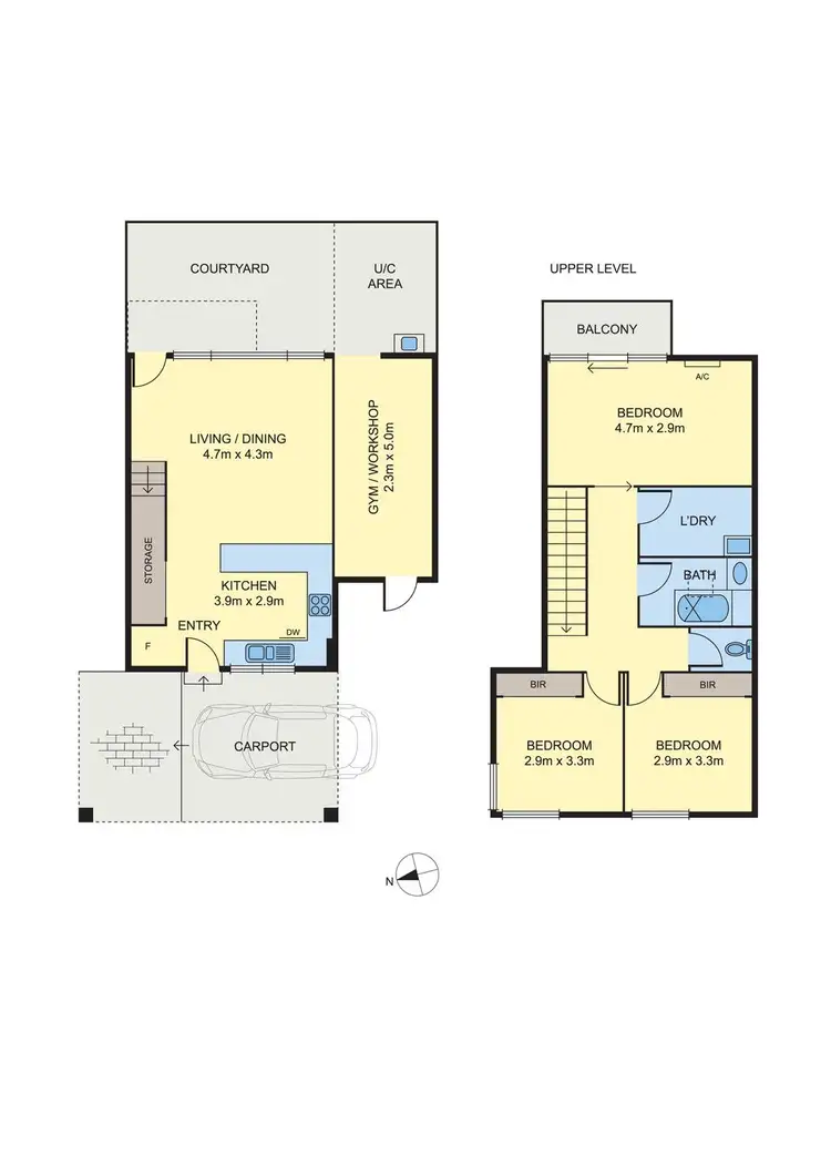 Floorplan of Homely townhouse listing, 8/474 Albion Street, Brunswick West VIC 3055