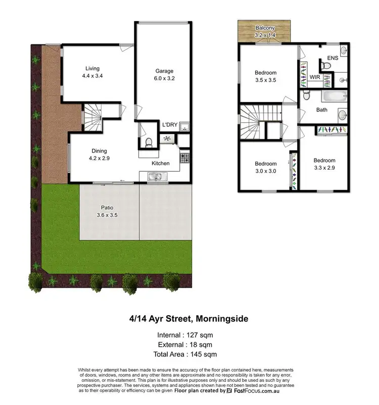 Floorplan of Homely townhouse listing, 4/14 Ayr Street, Morningside QLD 4170