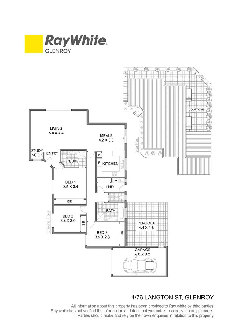 Floorplan of Homely unit listing, 4/76 Langton Street, Glenroy VIC 3046