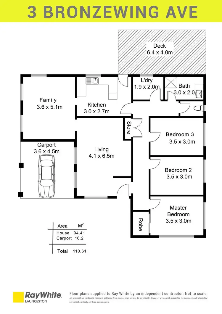 Floorplan of Homely house listing, 3 Bronzewing Avenue, Newnham TAS 7248