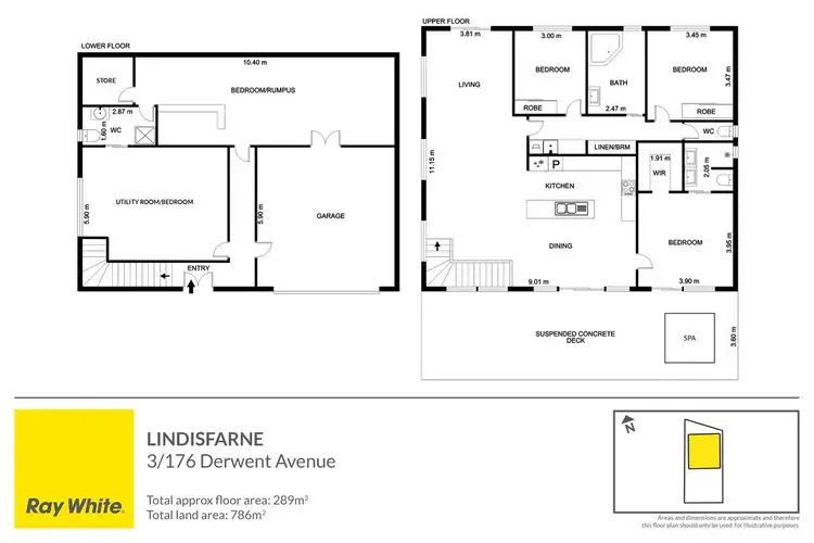 Floorplan of Homely townhouse listing, 3/176 Derwent Avenue, Lindisfarne TAS 7015