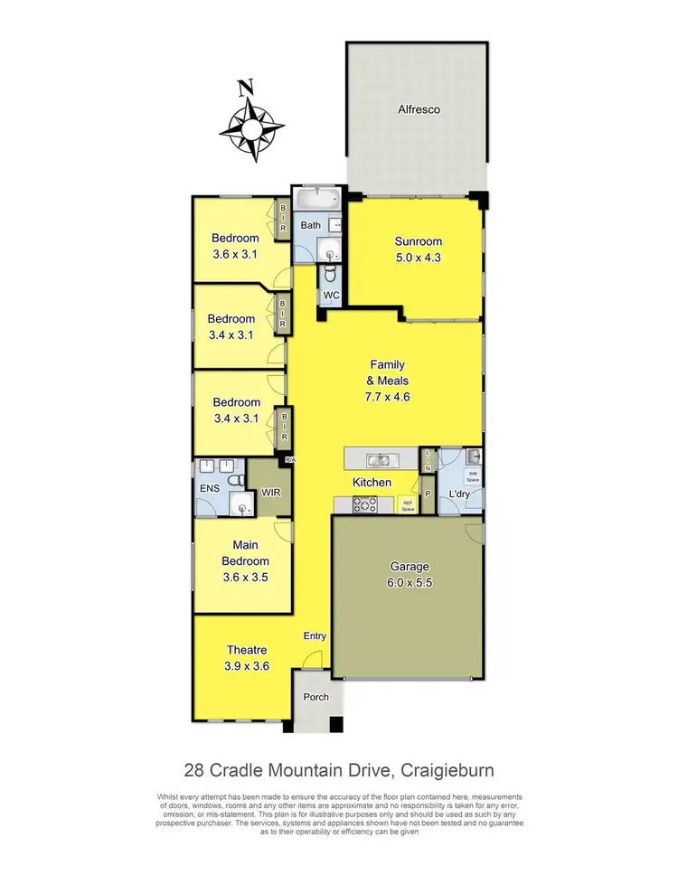 Floorplan of Homely house listing, 28 Cradle Mountain Drive, Craigieburn VIC 3064