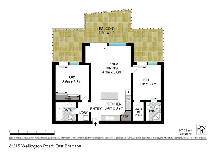 Floorplan of Homely unit listing, 6/215 Wellington Road, East Brisbane QLD 4169