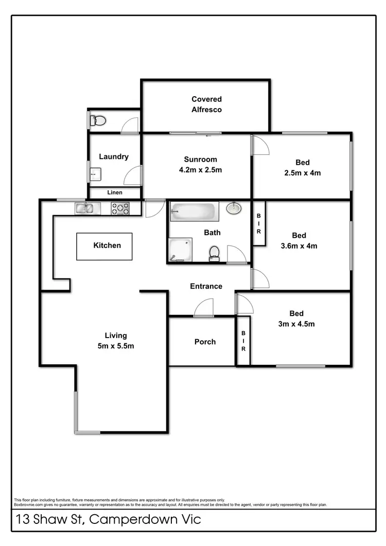 Floorplan of Homely house listing, 13 Shaw Street, Camperdown VIC 3260