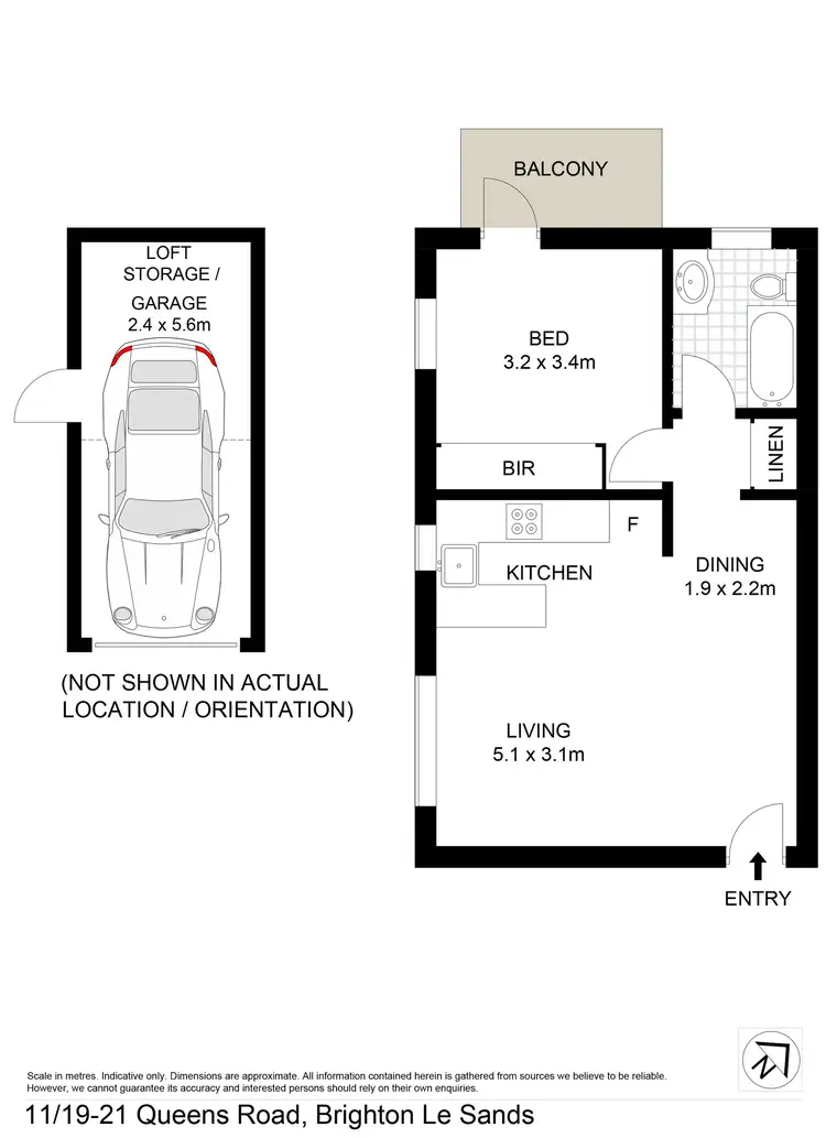Floorplan of Homely unit listing, 11/19-21 Queens Road, Brighton-le-sands NSW 2216