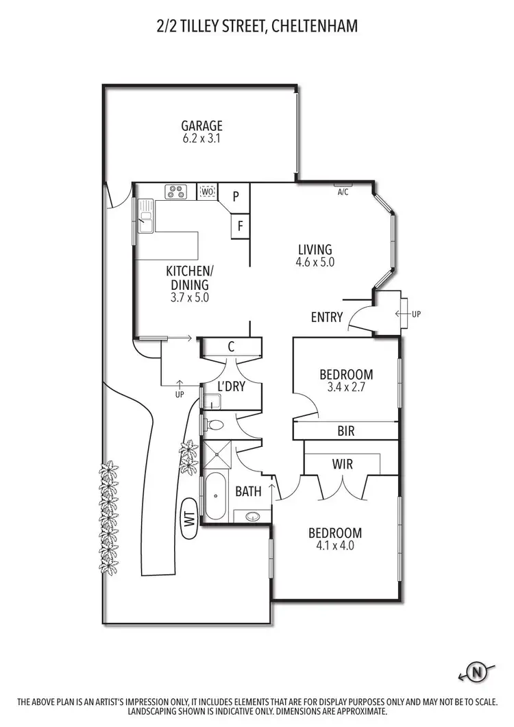 Floorplan of Homely unit listing, 2/2 Tilley Street, Cheltenham VIC 3192