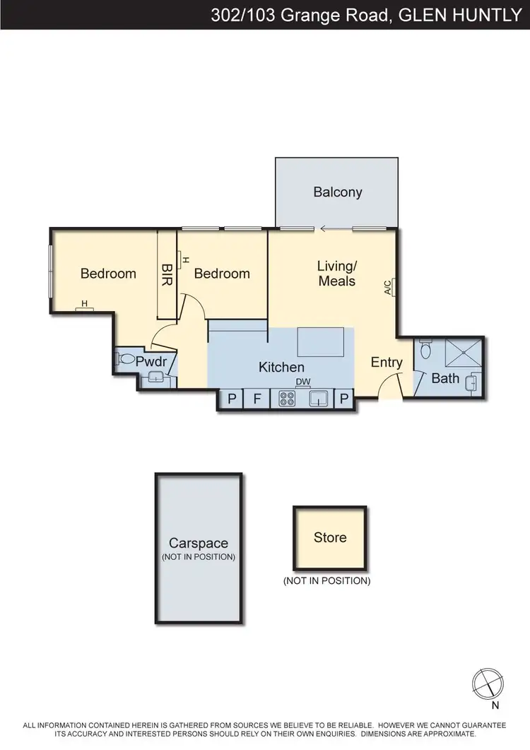 Floorplan of Homely apartment listing, 302/103 Grange Road, Glen Huntly VIC 3163