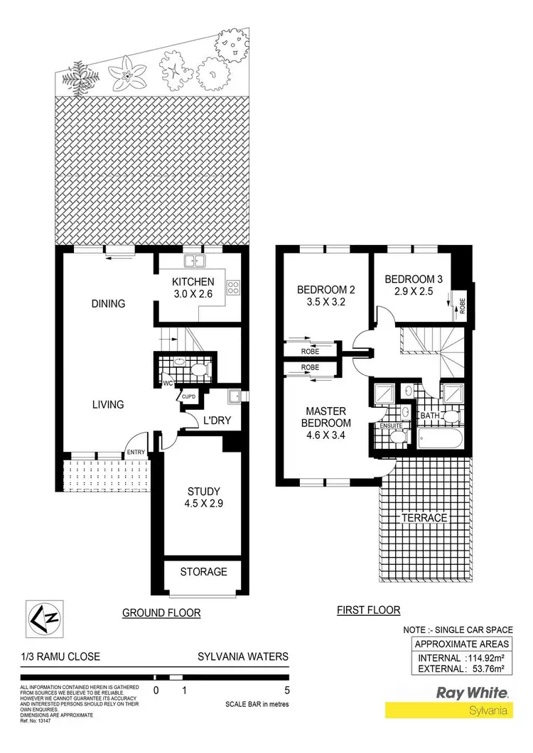 Floorplan of Homely townhouse listing, 1/3 Ramu Close, Sylvania Waters NSW 2224
