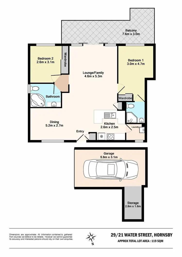 Floorplan of Homely unit listing, 29/21 Water Street, Hornsby NSW 2077