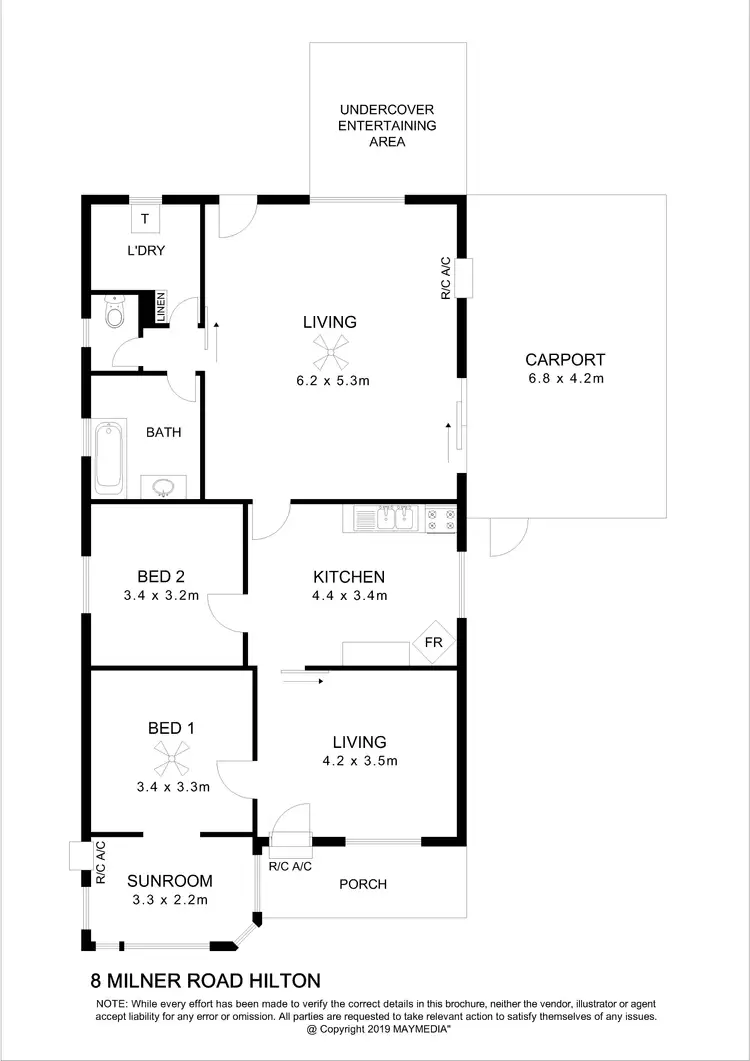 Floorplan of Homely house listing, 8 Milner Road, Hilton SA 5033