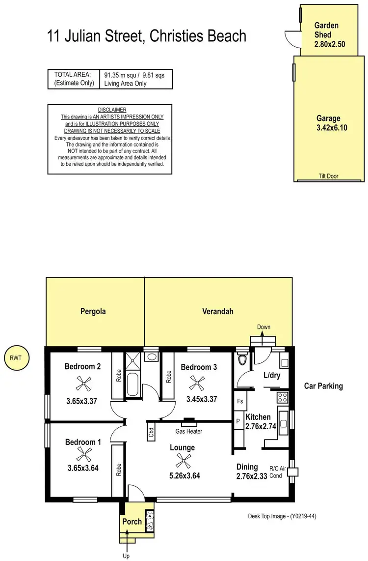 Floorplan of Homely house listing, 11 Julian Street, Christie Downs SA 5164