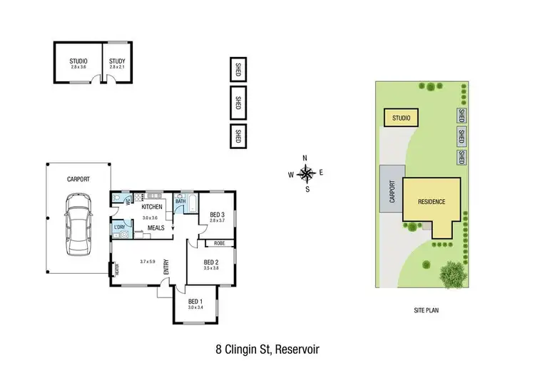 Floorplan of Homely house listing, 8 Clingin Street, Reservoir VIC 3073