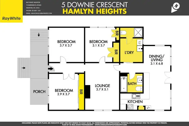 Floorplan of Homely house listing, 5 Downie Crescent, Hamlyn Heights VIC 3215
