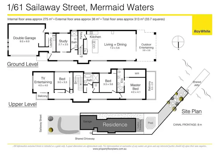 Floorplan of Homely villa listing, 1/61 Sailaway Street, Mermaid Waters QLD 4218