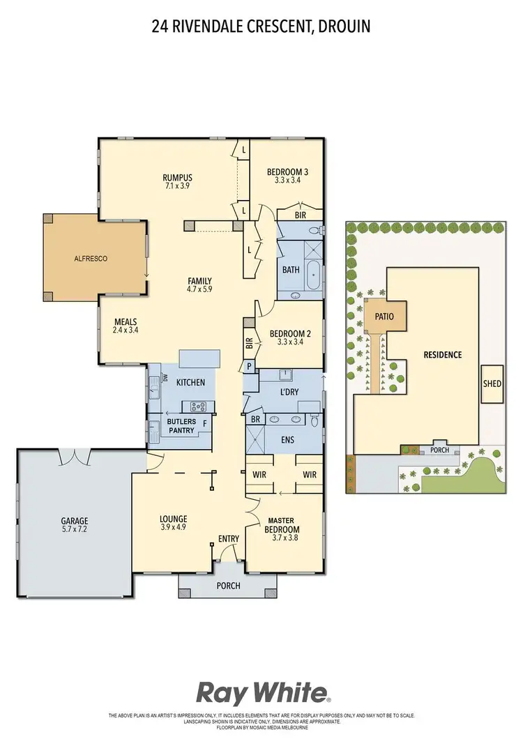 Floorplan of Homely house listing, 24 Rivendale Crescent, Drouin VIC 3818
