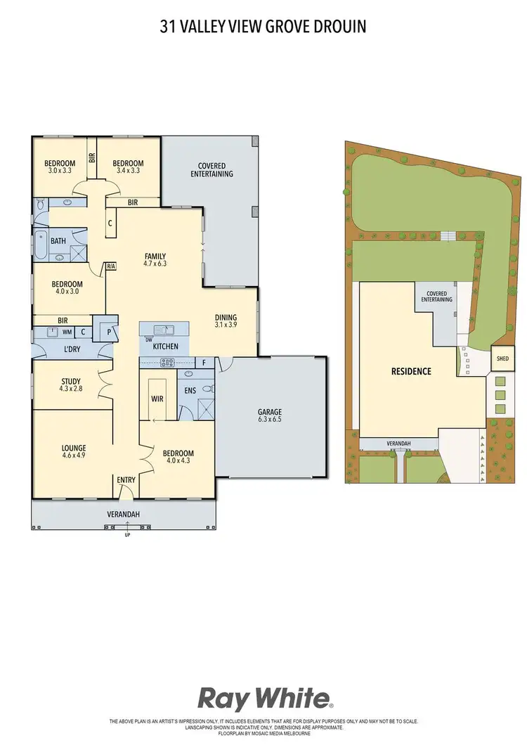 Floorplan of Homely house listing, 31 Valleyview Grove, Drouin VIC 3818