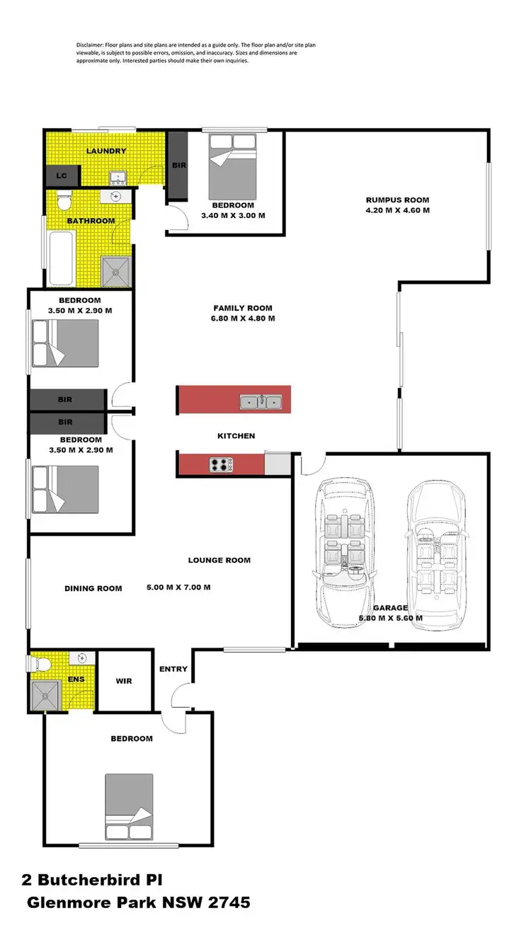Floorplan of Homely house listing, 2 Butcherbird Place, Glenmore Park NSW 2745
