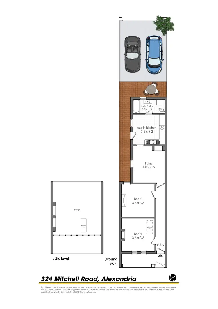 Floorplan of Homely house listing, 324 Mitchell Road, Alexandria NSW 2015