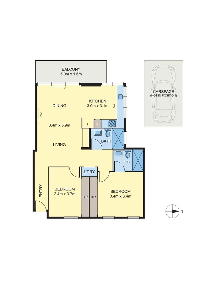 Floorplan of Homely apartment listing, 601/330 Lygon Street, Brunswick East VIC 3057