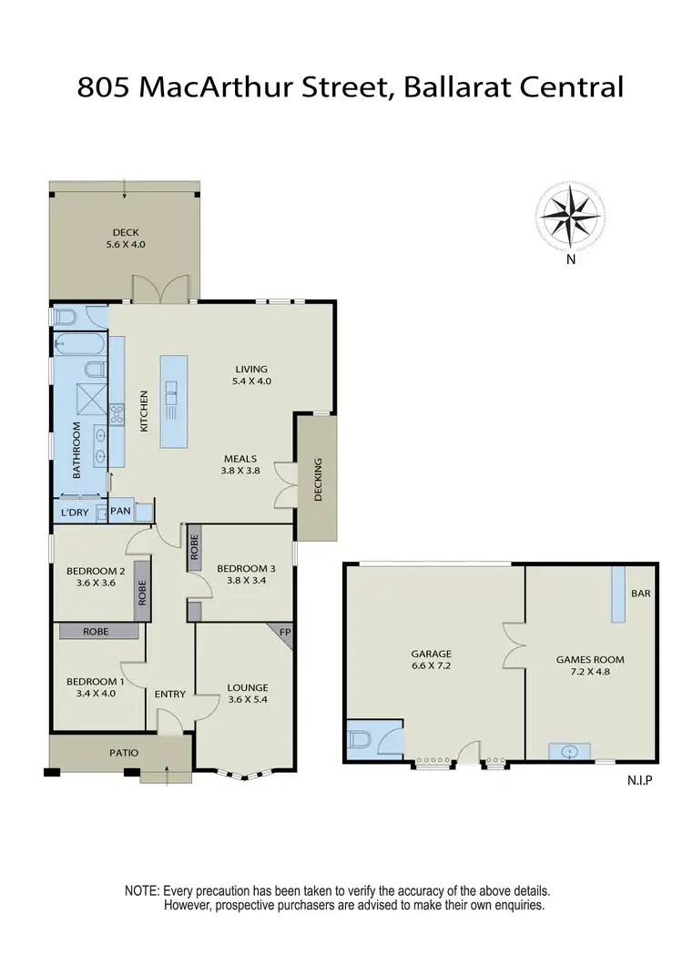Floorplan of Homely house listing, 805 Macarthur Street, Ballarat Central VIC 3350