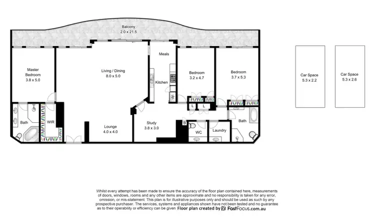 Floorplan of Homely apartment listing, 166/32 Macrossan Street, Brisbane QLD 4000