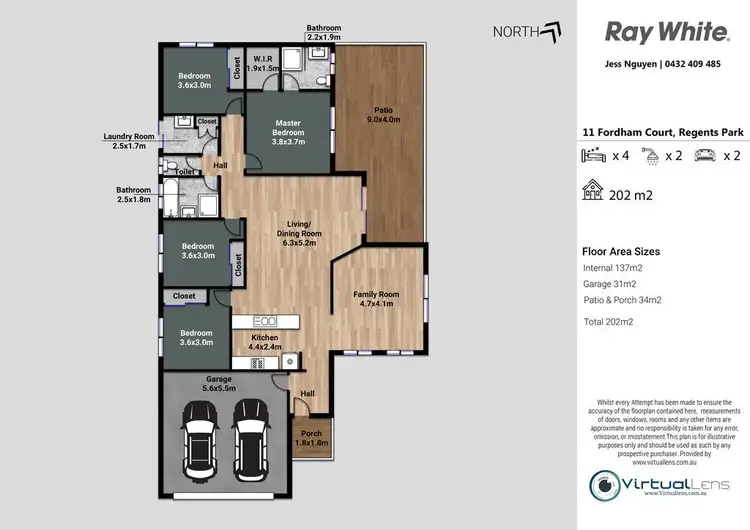 Floorplan of Homely house listing, 11 Fordham Court, Regents Park QLD 4118
